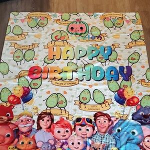 CocoMelon Fleece Happy Birthday Blanket